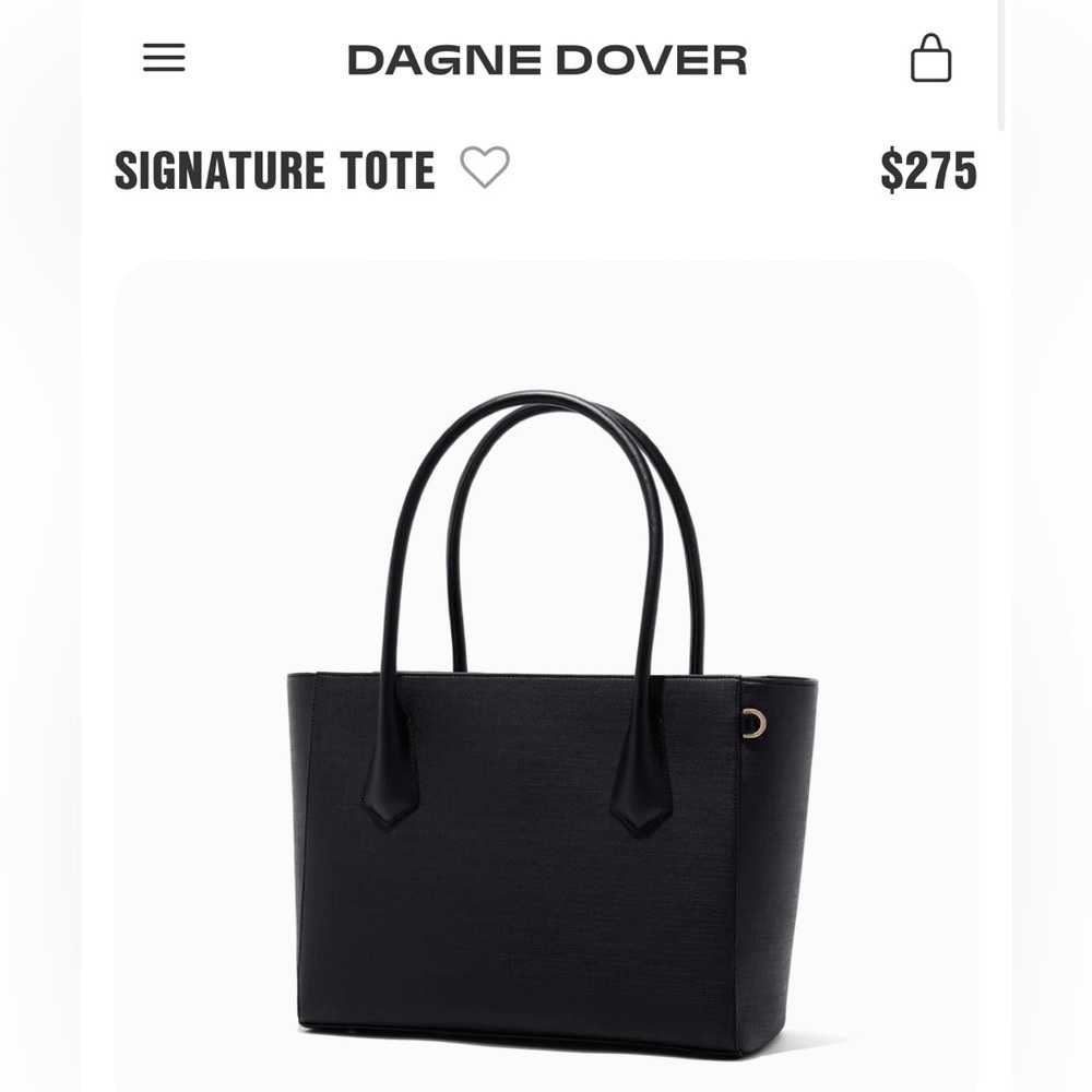 DAGNE DOVER Black ‘Onyx’ Signature Legend Large Tote, work bag, purse organizer